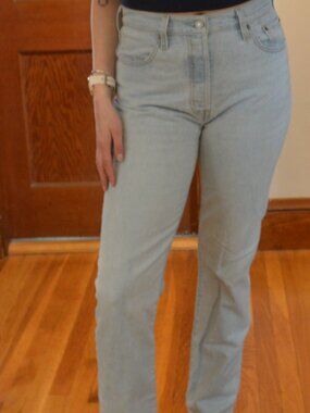 Levi's 501s in Blue Light Wash Size 28, Length 32